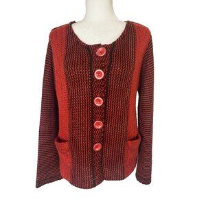 Vintage ECOMAILLE Cardigan Sweater Womens Size Large Wool Mohair Made in France